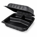 8x8 3 COMPARTMENT MINERAL-FILLED PLASTIC HINGED LID 200/BUNDLE