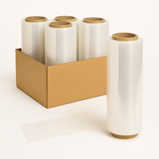 [SFH-12150070GA] 12"X1500' HAND  STRETCH FILM CAST 70GA CLEAR 4RL/CS 80CS/PLT