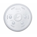 16SL LID WITH STRAW SLOT TRANSLUCENT 1000/CS