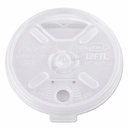 12FTL DART LIFT N' LOCK LID WITH STRAW SLOT TRANSLUCENT 1000/CS