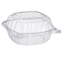 8X8 CLEAR HINGED LID 200/CS