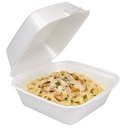 6X6 FOAM HINGED LID CONTAINER WHITE 500/CS