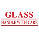 2X55YRDS TAPE - "GLASS-HANDLE WITH CARE" 36/CS 