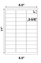 1X2 5/8 BARCODE LABELS FOR LASER & INKJET PRINTERS 30/PAGE 100 PAGES 