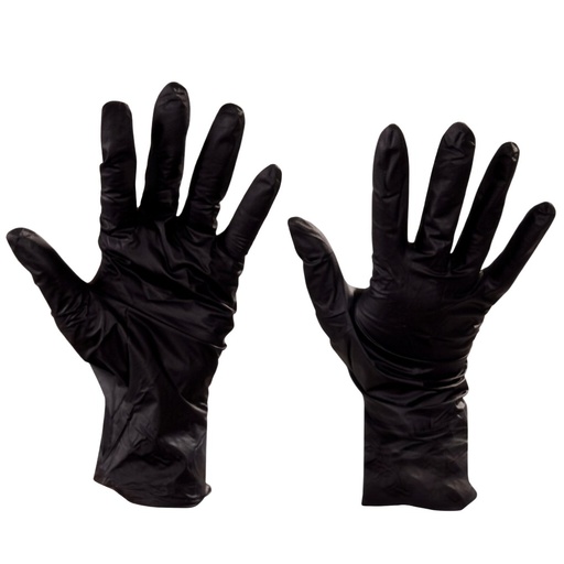 POWDER-FREE NITRILE GLOVES 5MIL LARGE  BLACK 100/BX