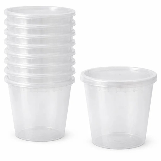 24 OZ PLASTIC SOUP CONTAINER WITH LIDS 240/CS