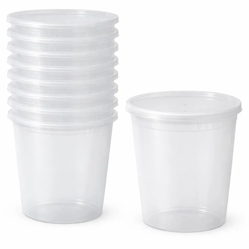 32 oz Plastic Soup Container with Lids