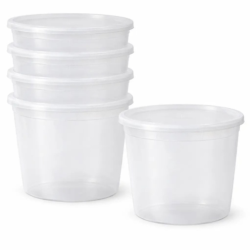 64 oz Plastic Soup Container with Lids
