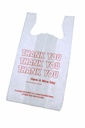 15X7X26 XL T-SHIRT SHOPPING BAG WITH THANK YOU PRINTED  WHITE 300/CS