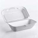 10X5X3 HOAGIE FOAM HINGED LID WHITE 500/CS