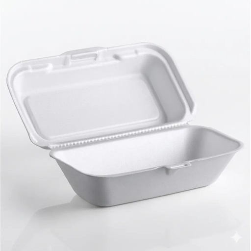 10X5X3 HOAGIE FOAM HINGED LID WHITE 500/CS