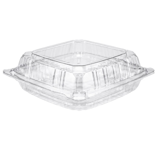8X8X2.75 CLEAR HINGED LID PLASTIC CLAMSHELL (Shallow) 200/CS