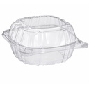 9X9X3 CLEAR HINGED LID PLASTIC CLAMSHELL 500/CS