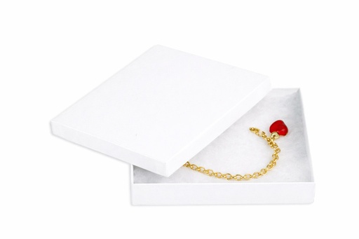 6X5X1 JEWELRY BOX FILLED W/ NON-TARNISHING COTTON WHITE 42/CASE