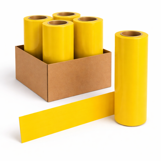 [SFH-18150080GAYELLOW] 18"X1500' HAND STRETCH FILM 80GA YELLOW 48CS/PLT