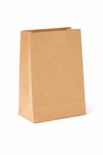 [PAPERBAGS-#6BROWN] #6 PAPER BAG BROWN 500/BDL 2BDL/CS 