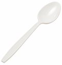 MEDIUM WEIGHT SOUP SPOON WHITE 1000/CS