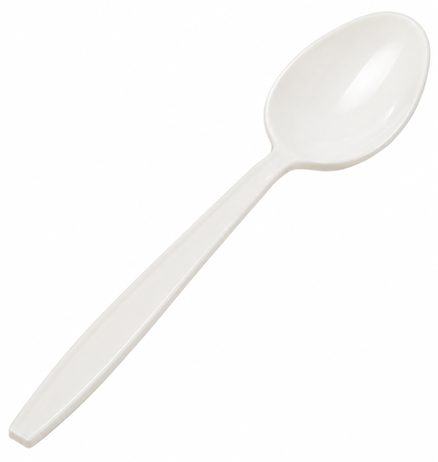 MEDIUM WEIGHT SOUP SPOON WHITE 1000/CS