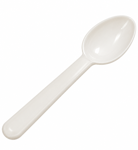 3" HEAVY WEIGHT TASTER SPOON WHITE 3000/CS