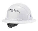 HARD HAT WITH VENTS AND RATCHET SIZE ADJUSTMENT 4 POINT SUSPENSION WHITE