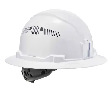 [PPE-HARDHAT] HARD HAT WITH VENTS AND RATCHET SIZE ADJUSTMENT 4 POINT SUSPENSION WHITE