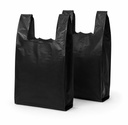 10X5X18 T-SHIRT SHOPPING BAG MIC 14.5 BLACK 1000/CS